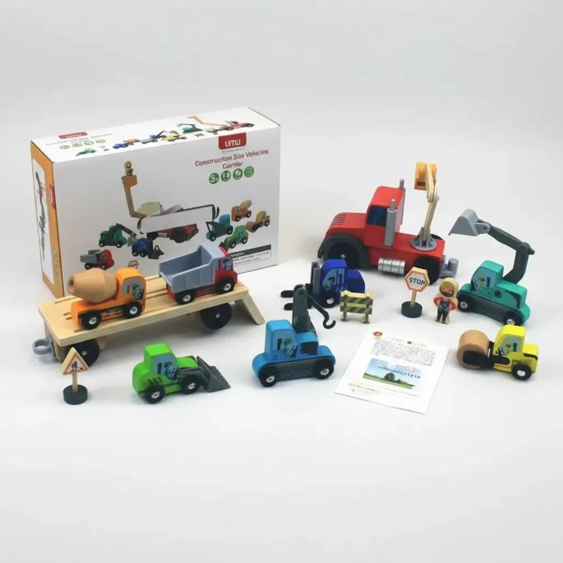 SET DE CAMIONES DE MADERA PARA NIÑOS - 1