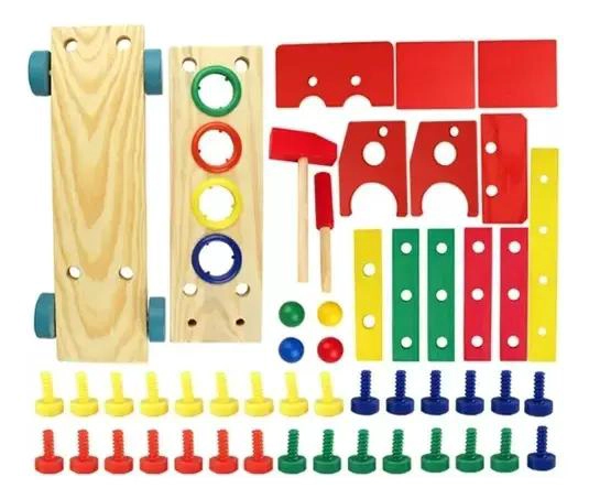 CAMION DIDACTICO ARMABLE DE MADERA PARA NIÑOS - 2