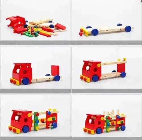 CAMION DIDACTICO ARMABLE DE MADERA PARA NIÑOS - 5