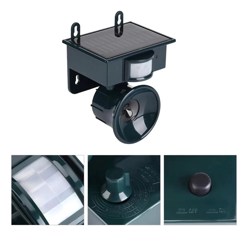 AHUYENTADOR ULTRASONIDO SOLAR PARA GATOS, PERROS Y AVES - 2