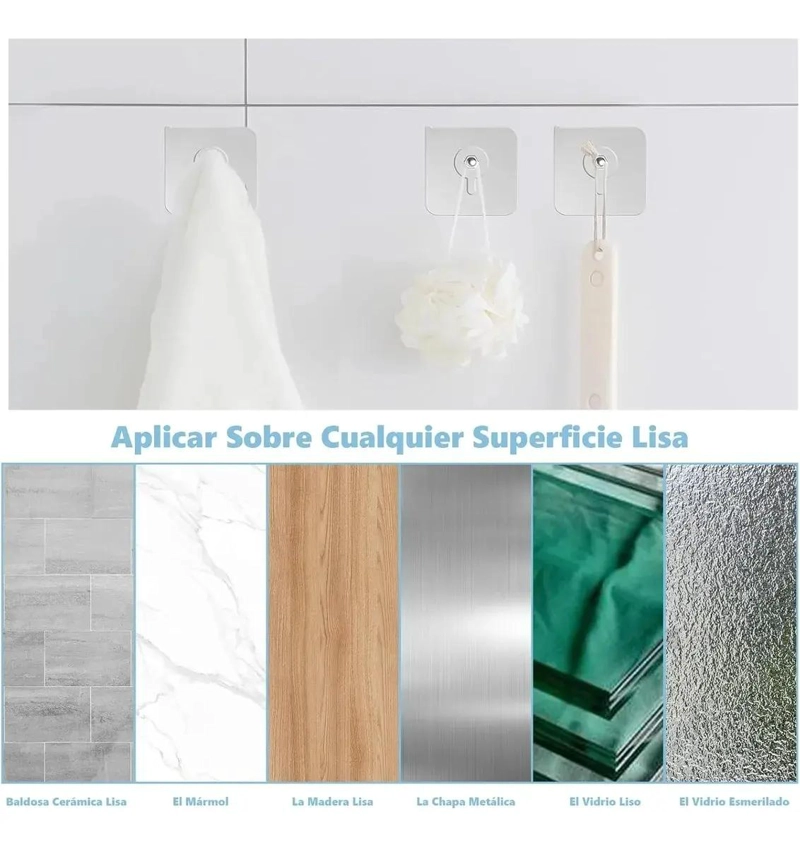 20 GANCHOS ADHESIVOS PARA PARED SOPORTE CUADROS - 3