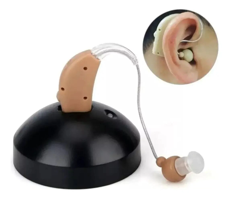 AUDIFONO RECARGABLE PARA SORDERA CON BASE USB - 2