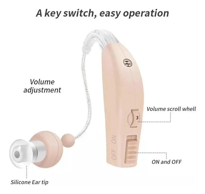AUDIFONO RECARGABLE PARA SORDERA CON BASE USB - 4