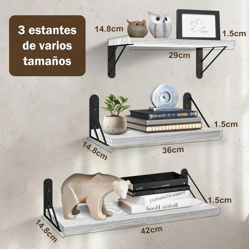 SET 3 REPISAS DECORATIVAS PARA TODO AMBIENTE - 2
