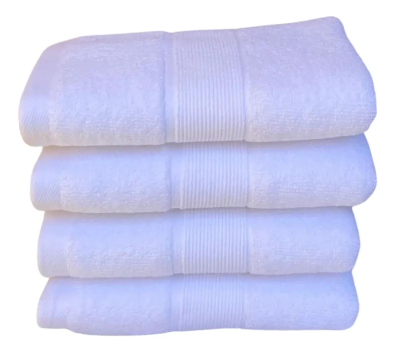 PACK 4 TOALLAS ALGODON BLANCO 75X34 CM - 1