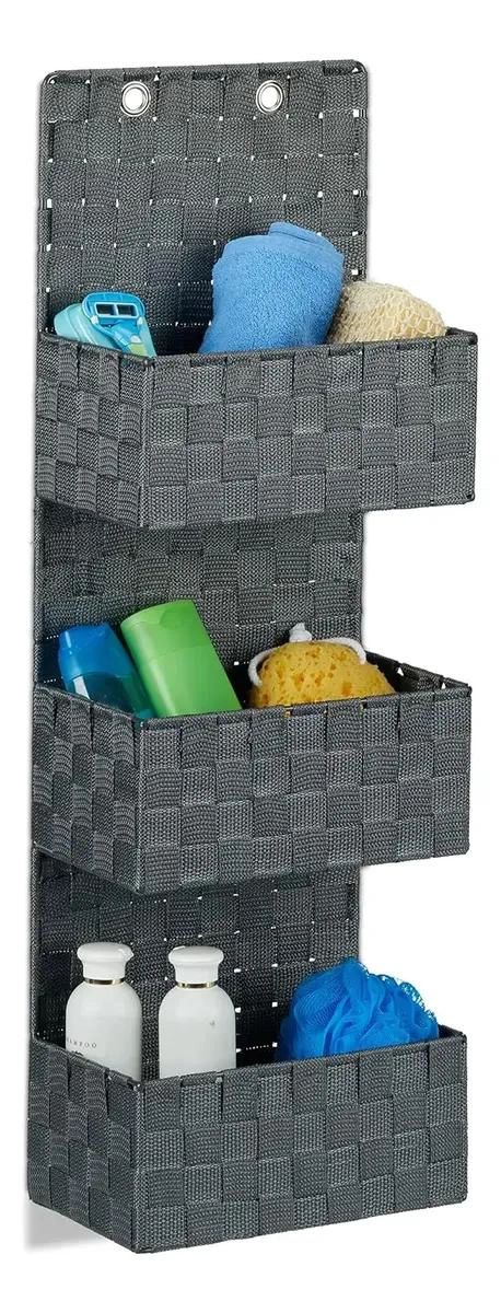 SET 2 ORGANIZADORES COLGANTES DE TELA PARA BAÑO - 5