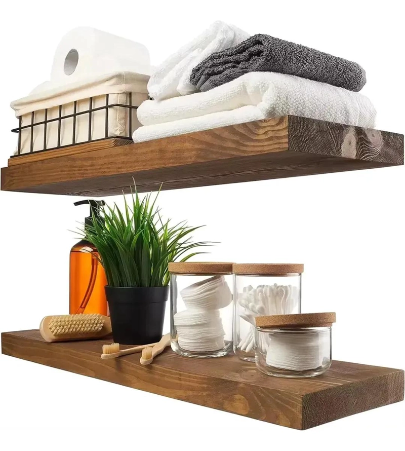 KIT 2 ESTANTES REPISAS PARA BAÑO Y HOGAR PARED - 1