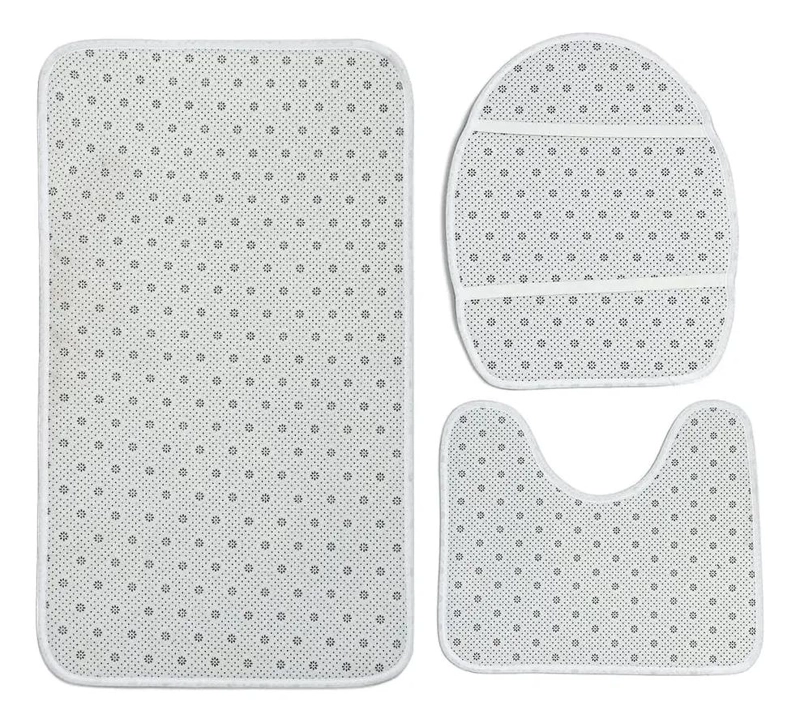 JUEGO DE CORTINA DE BAÑO 4 PIEZAS CON ALFOMBRAS - 2