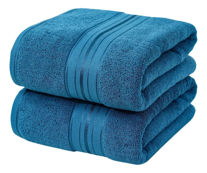 PACK 4 TOALLAS DE MANO ALGODON 74X34 CM AZUL - 4