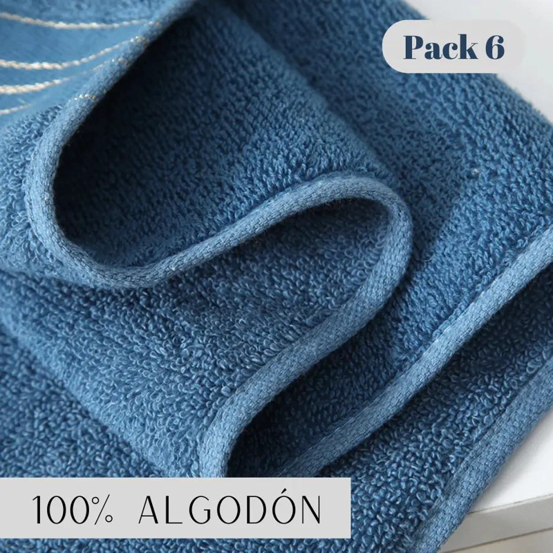 TOALLAS DE MANOS DE ALGODON 74X34 CM 110 G 6 PIEZAS - 3