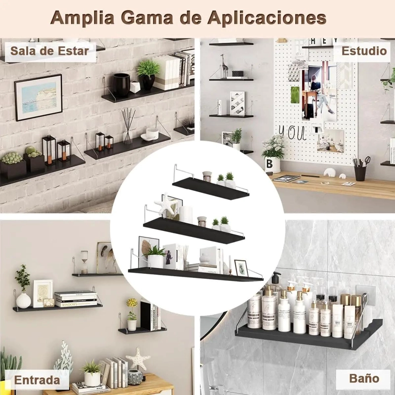 JUEGO DE 3 REPISAS FLOTANTES PARA BAÑO - 5