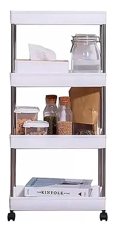 CARRITO ORGANIZADOR 4 NIVELES BLANCO PARA BAÑO Y COCINA - 1