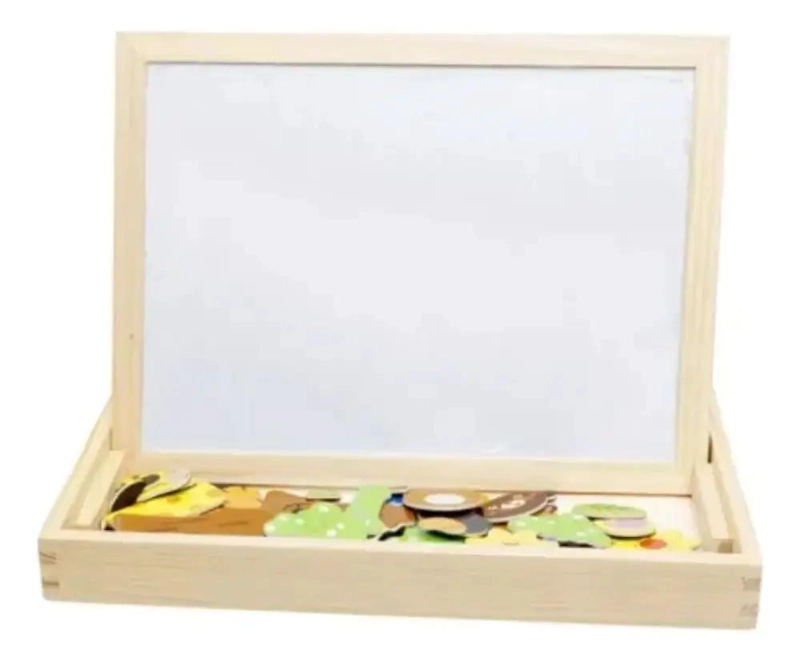 PIZARRA MAGNE TICA 2 EN 1 PARA NIÑOS CON MADERA - 3