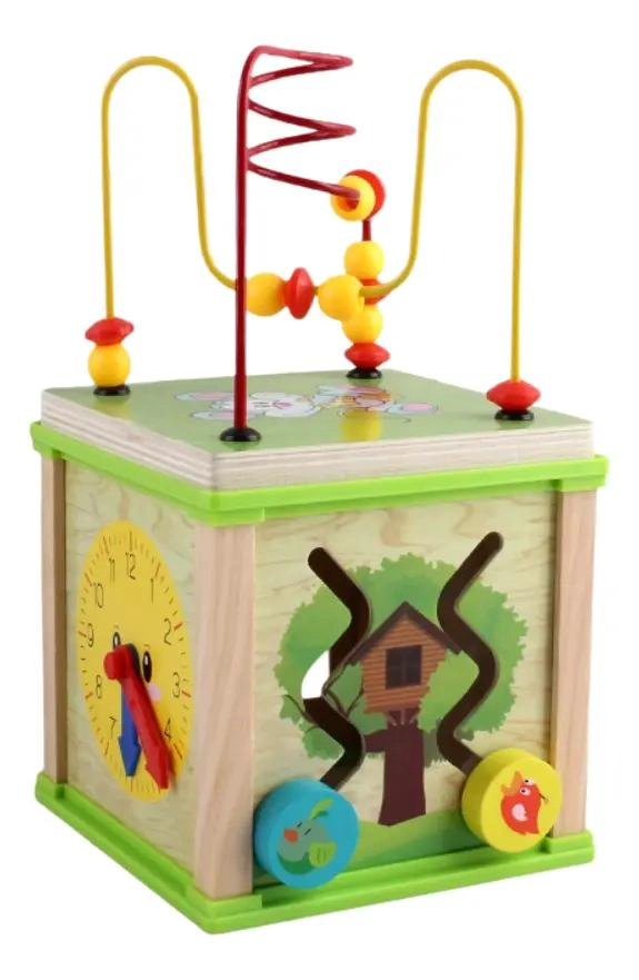 CUBO DIDACTICO DE MADERA 5 EN 1 PARA BEBE S - 2