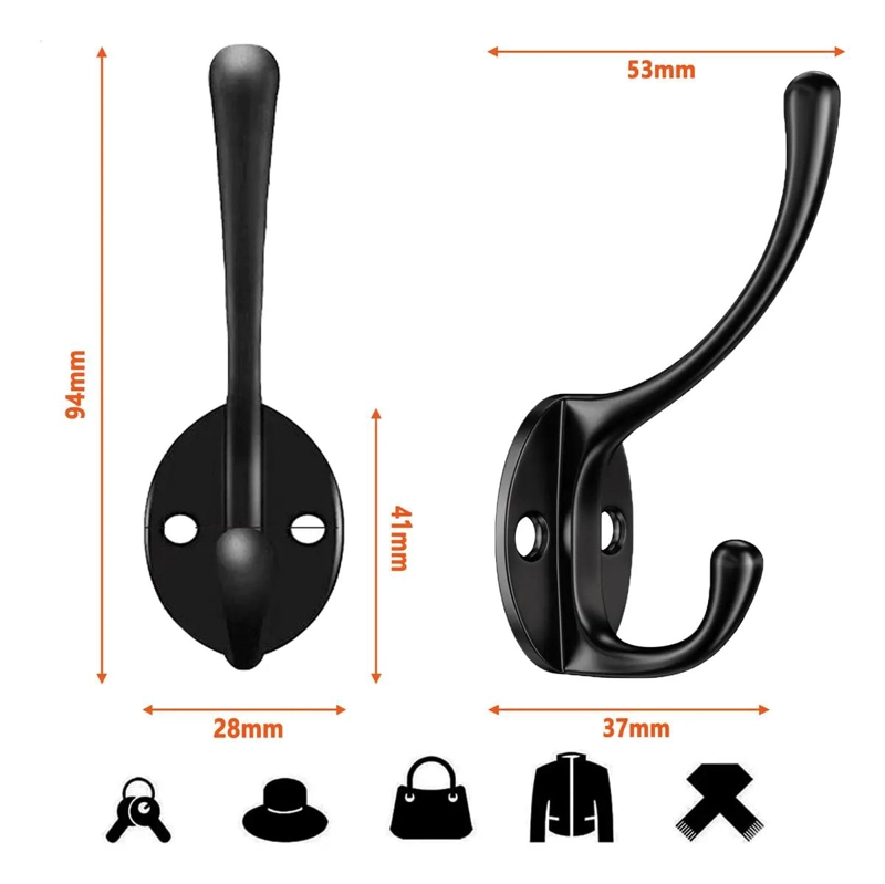 SET 10 GANCHOS DE PARED CON TORNILLOS PARA COLGAR - 3
