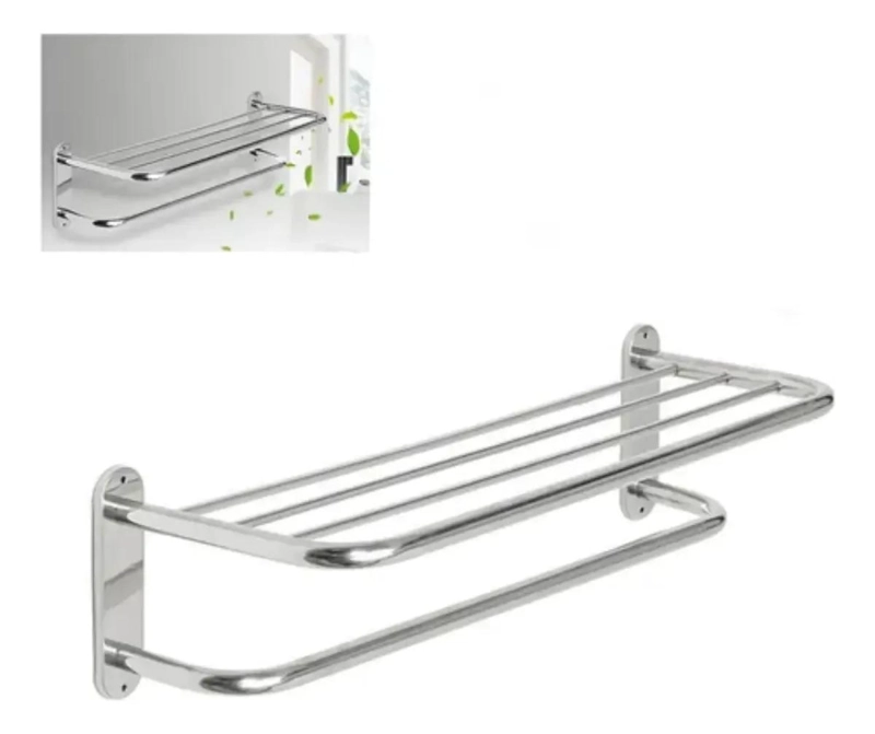 REPISA TOALLERO DE ACERO INOXIDABLE 60 CM PARA BAÑO - 1