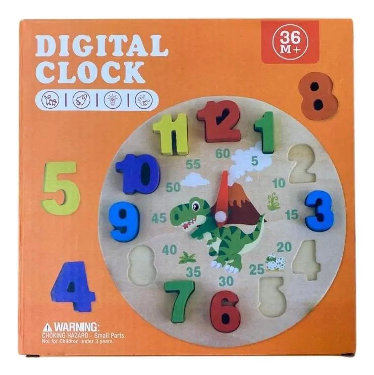 RELOJ EDUCATIVO DE MADERA PARA APRENDIZAJE MONTESSORI - 4