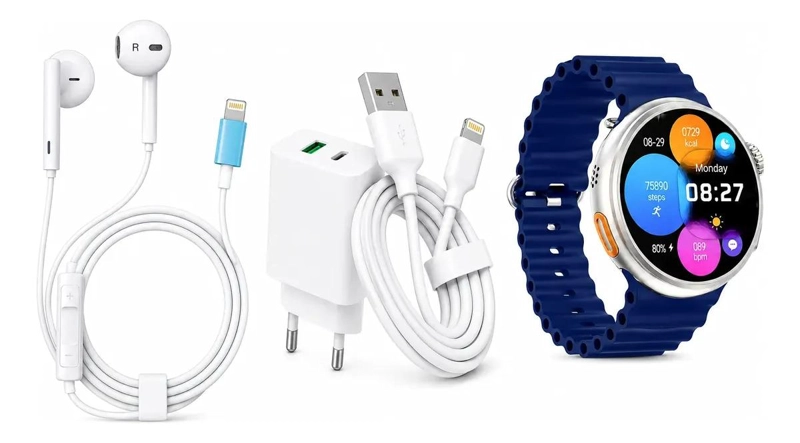 GENÉRICO KIT SMARTWATCH Z13 ULTRA CON CARGADOR 20W Y AUDIFONOS