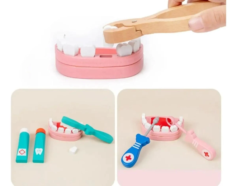 SET DE JUEGO DE ROLES DOCTOR Y DENTISTA EN MADERA - 4