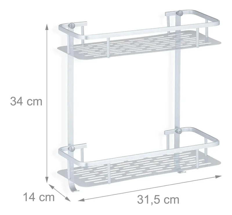 REPISA DE ALUMINIO PARA BAÑO 2 NIVELES - 2