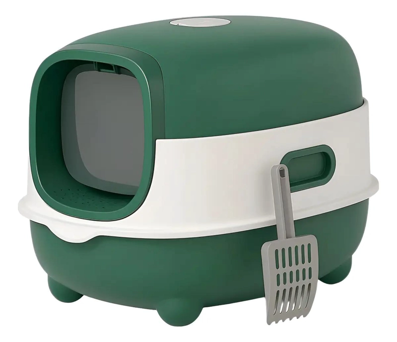 CAJA SANITARIA CERRADA PARA GATOS CON ARENERO INTEGRADO Y DISEÑO HIGIE NICO - 1