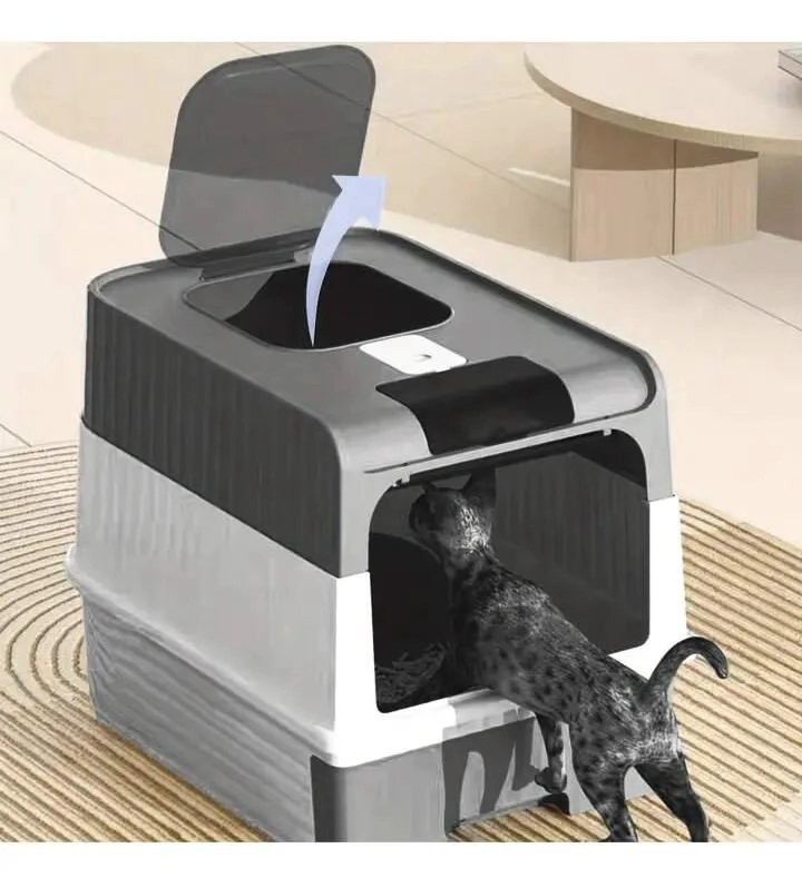 ARENERO CERRADO GRANDE PARA GATOS CON CAJA EXTRAIBLE XL - 4
