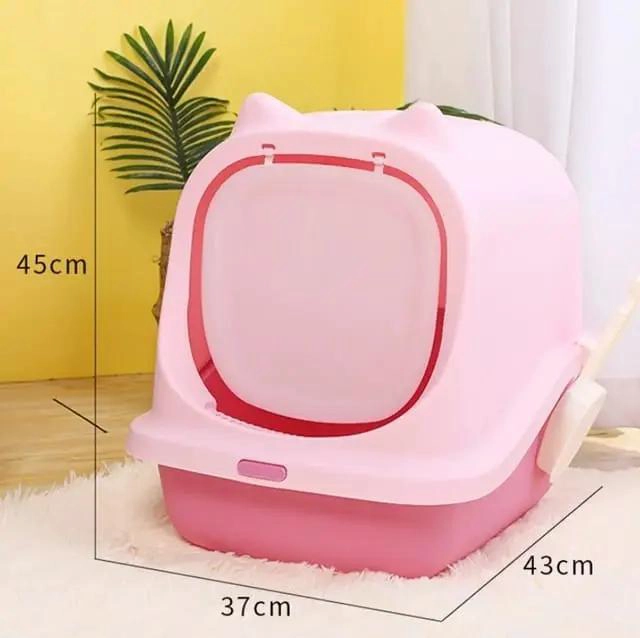 ARENERO GRANDE PARA GATOS CON PALA INCLUIDA Y DISEÑO CERRADO - 1