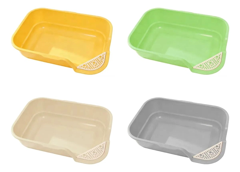 CAJA ARENERO GRANDE PARA GATOS CON PALA INTEGRADA Y DISEÑO ABIERTO - 2