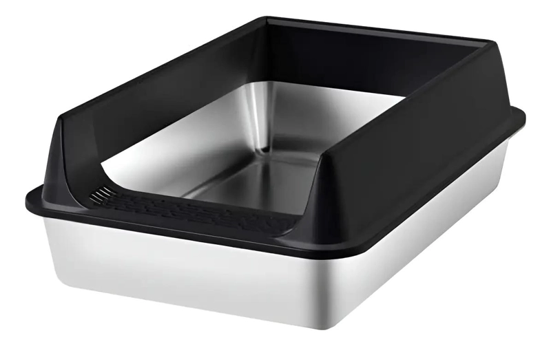 CAJA PARA ARENA DE GATOS FABRICADA EN ACERO INOXIDABLE RESISTENTE - 1