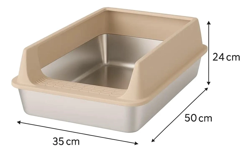 CAJA PARA ARENA DE GATOS FABRICADA EN ACERO INOXIDABLE RESISTENTE - 3