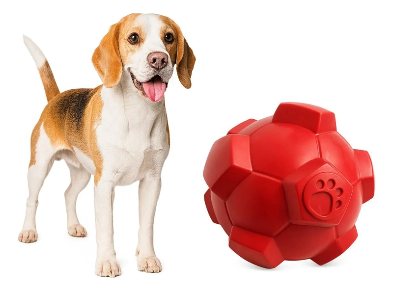 PELOTAS RESISTENTES PARA PERROS TIPO JUGUETE INTERACTIVO COLOR ROJO - 1