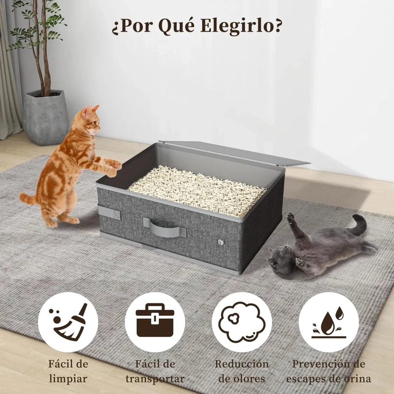 ARENERO PORTATIL PLEGABLE IMPERMEABLE PARA GATOS EN VIAJE - 3