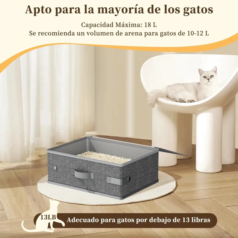 ARENERO PORTATIL PLEGABLE IMPERMEABLE PARA GATOS EN VIAJE - 4