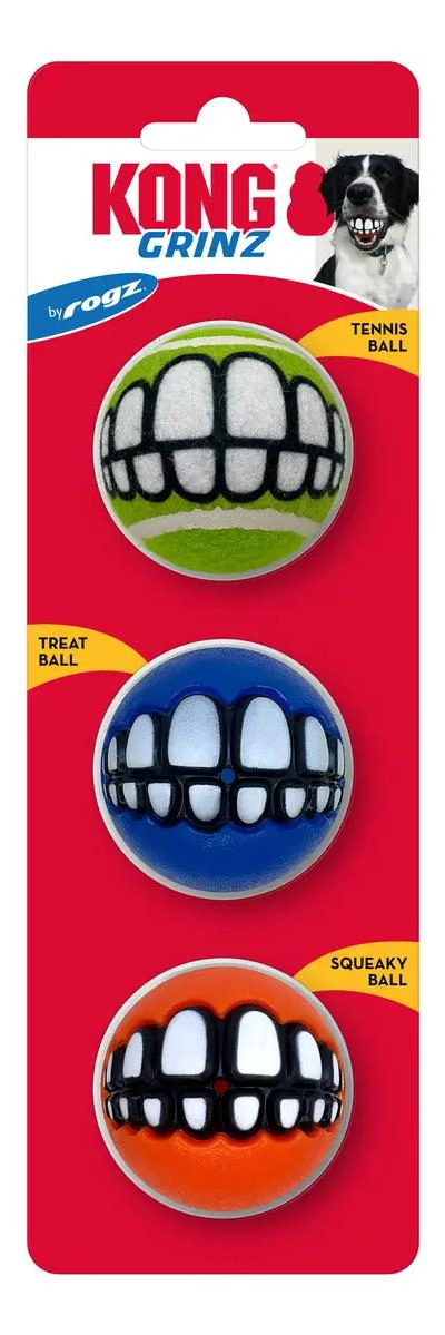 PELOTAS PARA PERRO PACK DE 3 UNIDADES CON SONIDO Y RELLENABLE TALLA GRANDE - 1