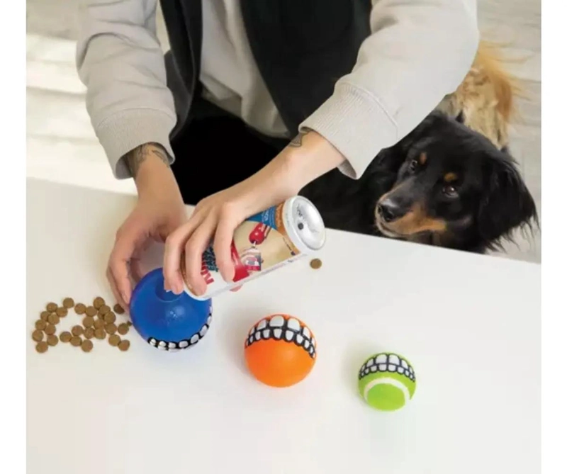 PELOTAS PARA PERRO PACK DE 3 UNIDADES CON SONIDO Y RELLENABLE TALLA GRANDE - 4