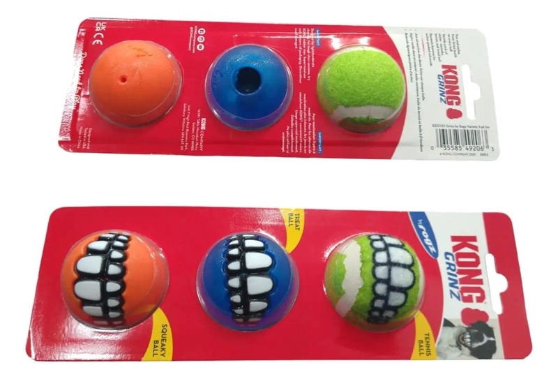 PELOTAS PARA PERRO PACK DE 3 UNIDADES CON SONIDO Y RELLENABLE TALLA GRANDE - 5