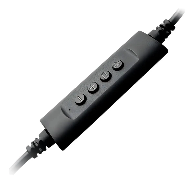 AURICULARES USB CON MICROFONO Y DISEÑO NEGRO - 2