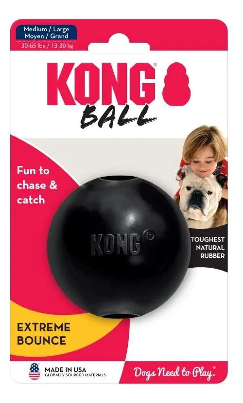 PELOTA DE GOMA RESISTENTE PARA PERRO MEDIANO CON ALTA DURABILIDAD - 1