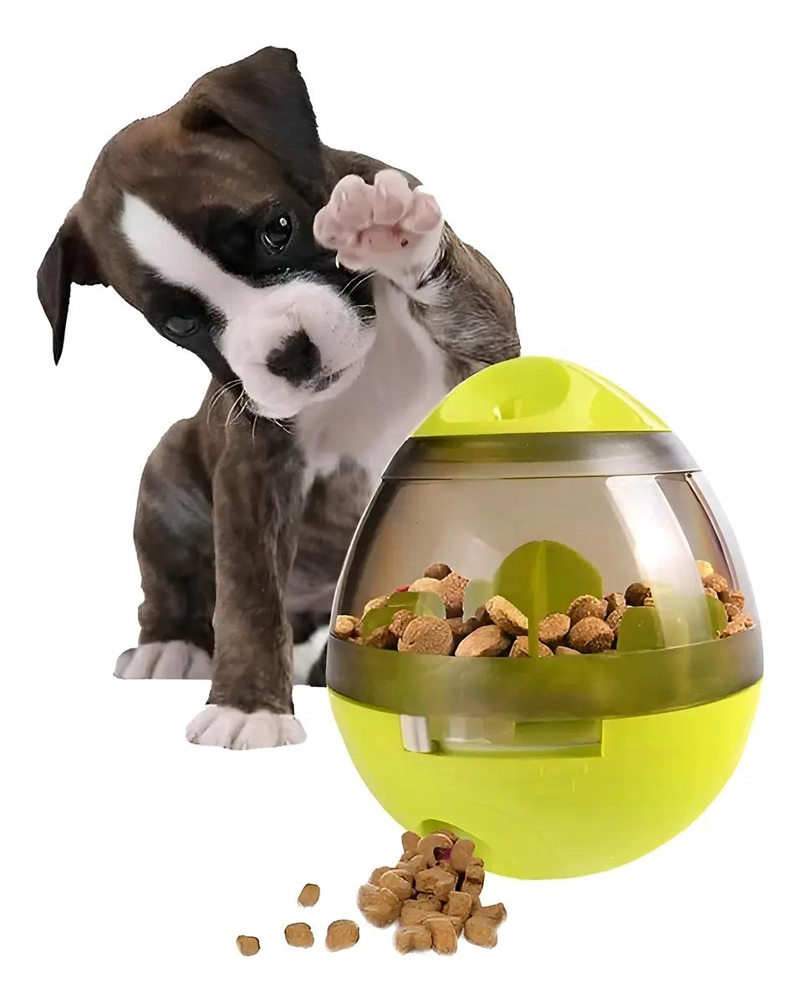 PELOTA INTERACTIVA DISPENSADORA DE COMIDA PARA PERROS CON DISEÑO RESISTENTE - 1