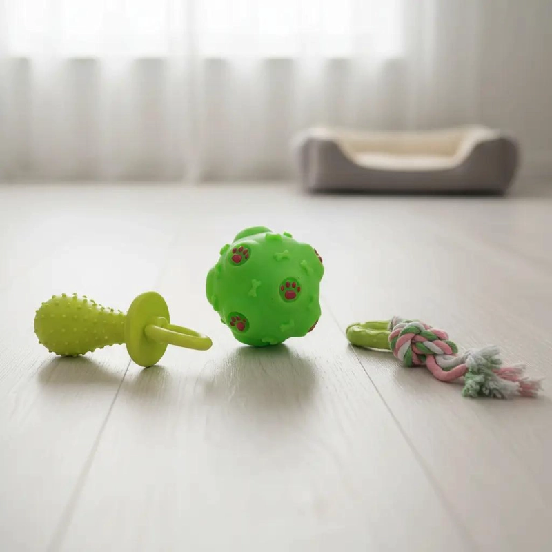 SET COMPLETO DE 10 JUGUETES PARA PERROS PARA ENTRETENIMIENTO Y CUIDADO - 2