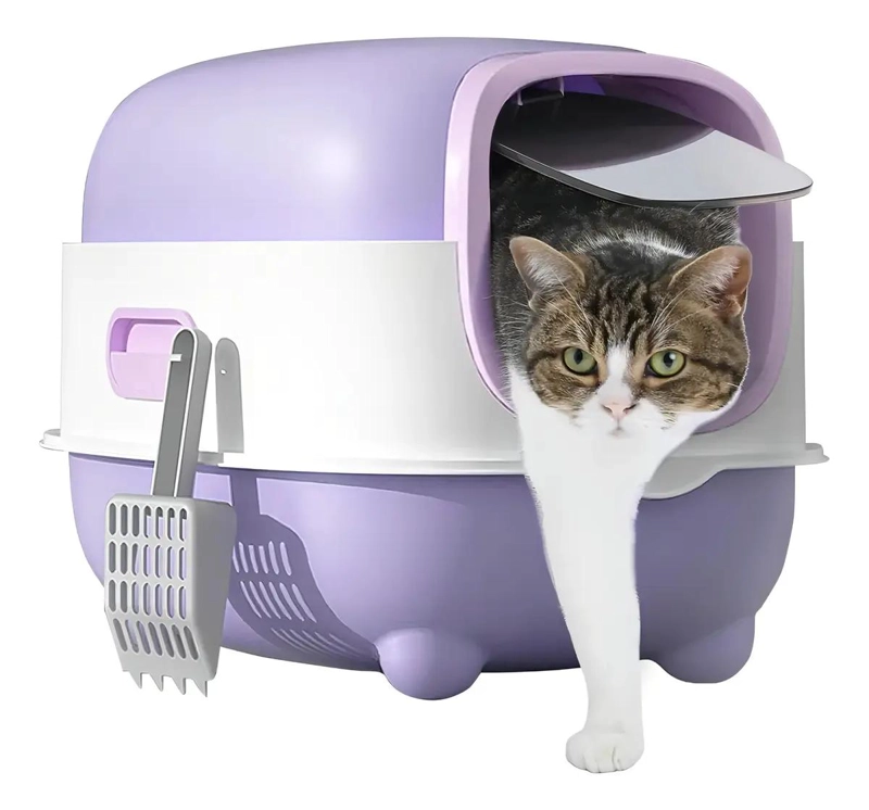 ARENERO CERRADO PARA GATOS CON CAJA SANITARIA Y TAPA - 4