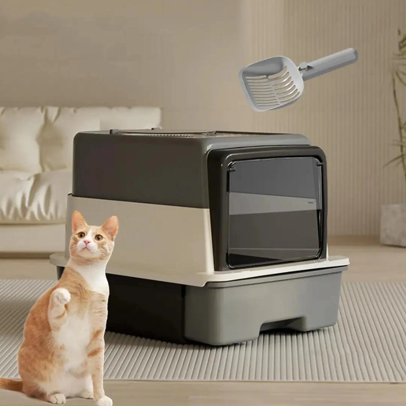 ARENERO GRANDE PARA GATOS CON PALA INCLUIDA Y DISEÑO PRACTICO - 5