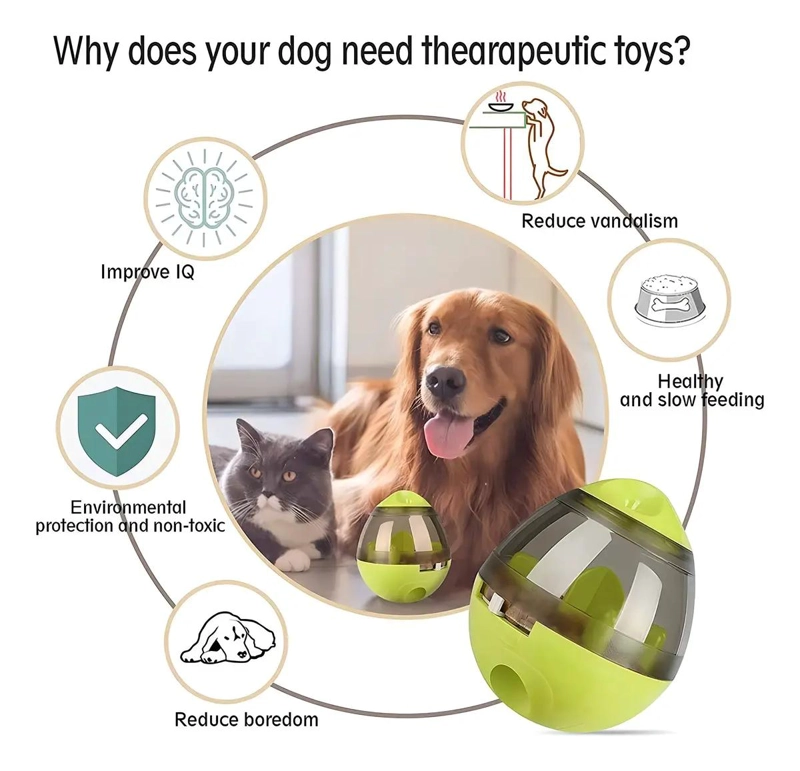 JUGUETE INTERACTIVO PARA PERROS PARA DISPENSAR COMIDA Y ENTRETENIMIENTO - 3
