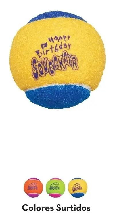 PELOTA PARA PERRO MULTICOLOR CON SONIDO PACK DE TRES UNIDADES - 2