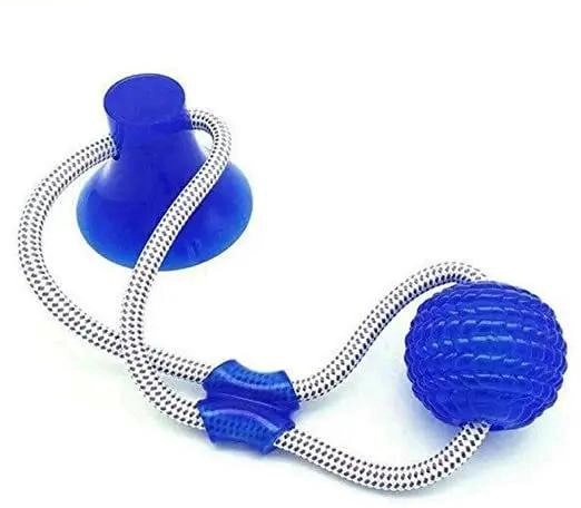 JUGUETE MULTIFUNCIONAL PARA PERROS CON VENTOSA PARA MORDER Y LIMPIAR DIENTES - 1