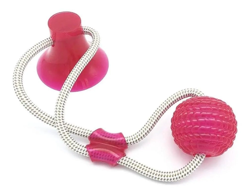 JUGUETE MULTIFUNCIONAL PARA PERROS CON VENTOSA PARA MORDER Y LIMPIAR DIENTES - 3