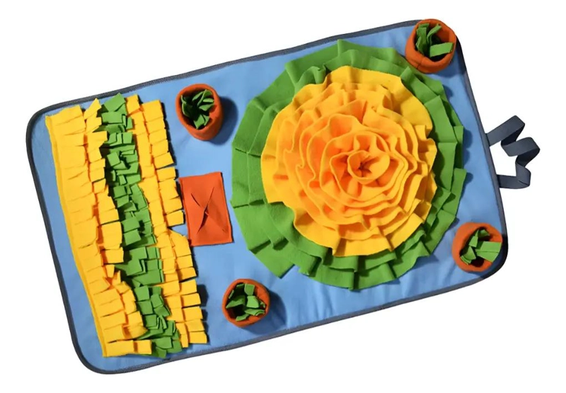 ALFOMBRA OLFATIVA PARA PERROS CON DISPENSADOR DE JUGUETES 50X75 CM - 1