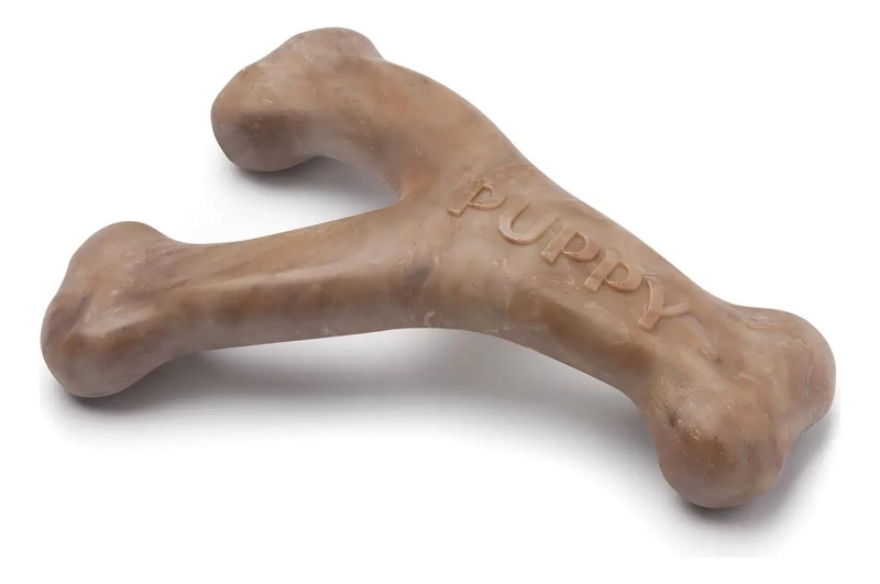 JUGUETE PARA PERRO EN FORMA DE HUESO DE NYLON CON AROMA A TOCINO - 1
