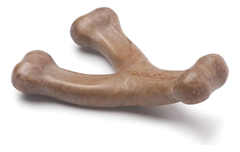 JUGUETE PARA PERRO EN FORMA DE HUESO DE NYLON CON AROMA A TOCINO - 2