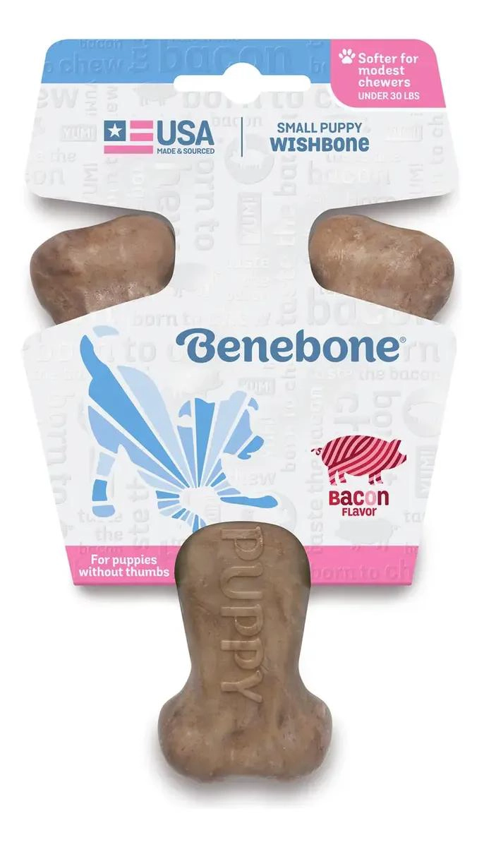 JUGUETE PARA PERRO EN FORMA DE HUESO DE NYLON CON AROMA A TOCINO - 3